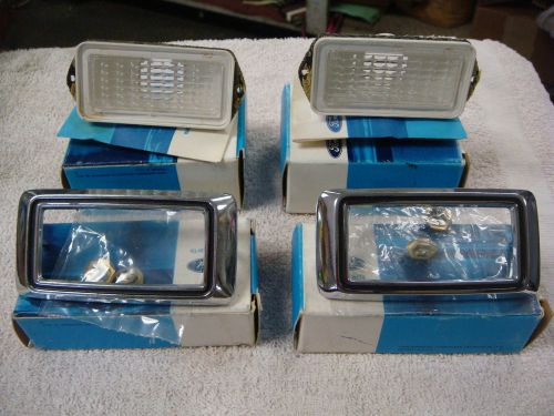 1969 ford mustang side marker lens and bezels.nos c9az 15a440a  c9dz-15a215c