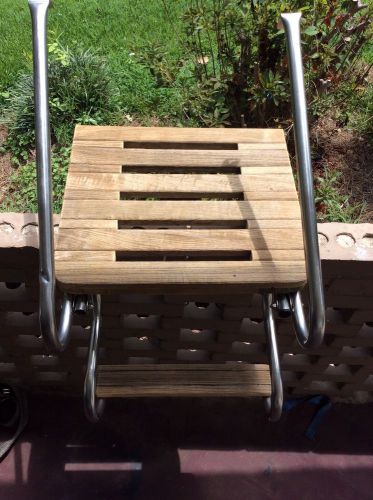 Glastron swim ladder platform teak wood step 14 x 18