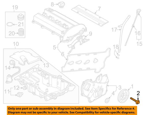 Saab oem 03-11 9-3 engine parts-crnkshft pulley bolt 11589123