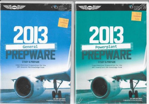 Prepware general&amp; powerplant asa 2013 study &amp; prepare new sealed cd-rom free shi