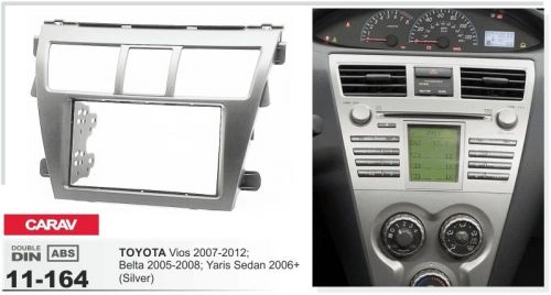 Carav 11-164 2din car dash kit toyota vios 07-12 belta 05-08 yaris sedan 06+ slv