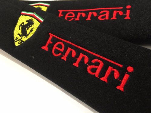 2 pcs exquisite embroidered car seat belt shoulder pad cover cushion for ferrari