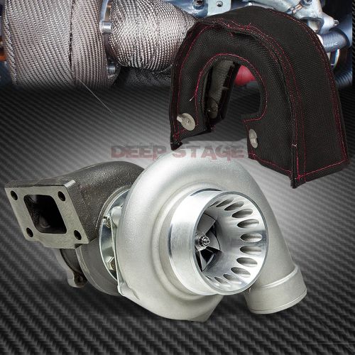 Gt35 gt3582 t3 ar.70/82 antisurge turbo/turbocharger free float+black blanket rs