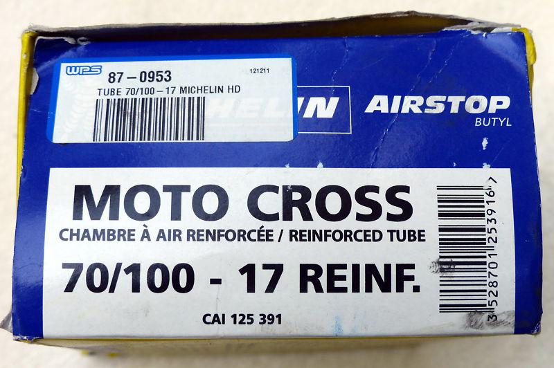 Michelin airstop butyl reinforced moto cross tube 70/100-17: new in box