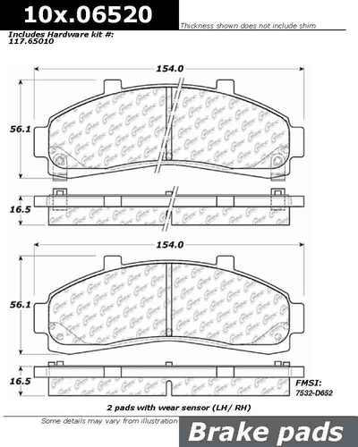 Centric 106.06520 brake pad or shoe, front