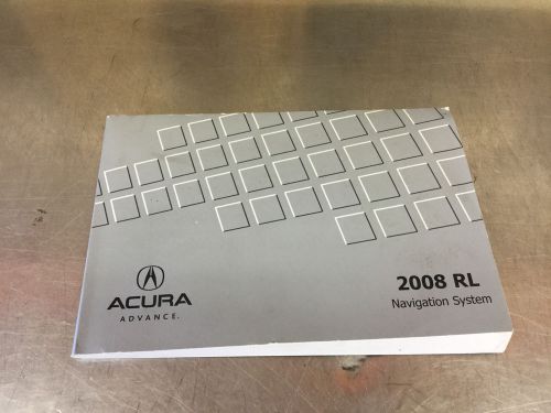 2008 acura rl - navigation system book                   s107