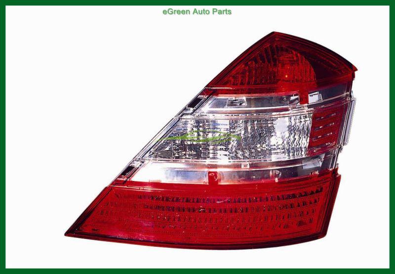 07-10 s-class tail light lamp right passenger silver bezel