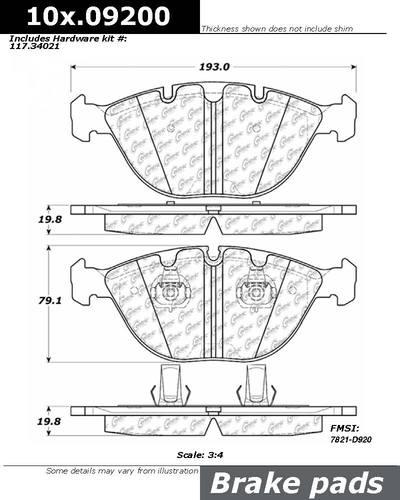 Centric 104.09200 brake pad or shoe, front