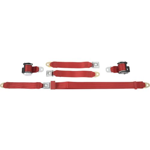 1982-87 g-body rear bench seats 2-point seat belts - red