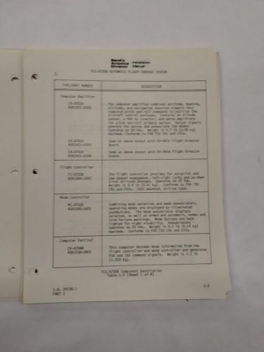 Bendix fcs-8700b automatic flight control system installation manual-original