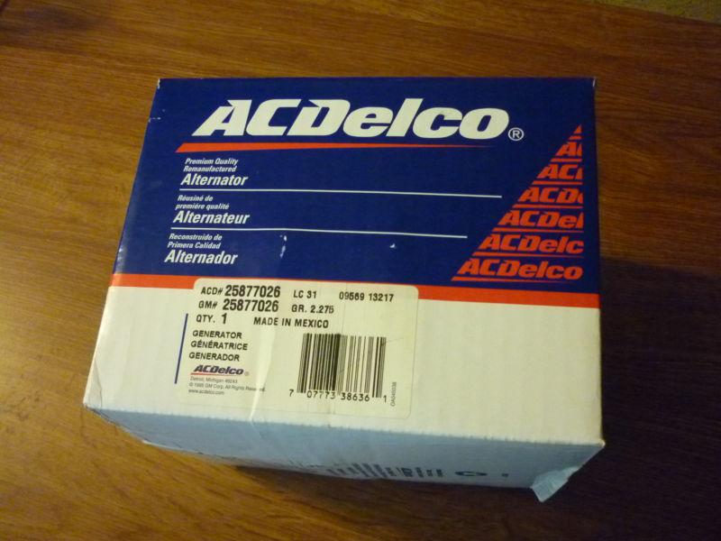 Acdelco 25877026 new alternator