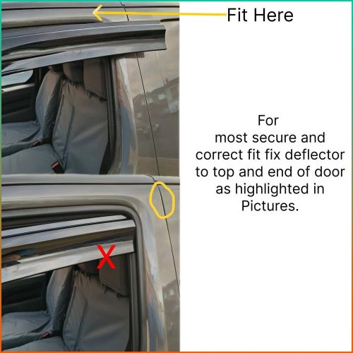 2x front left wind right deflectors for peugeot traveller van i 2017-