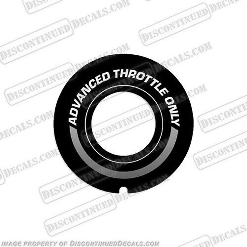 Fits mercury advanced throttle only decal