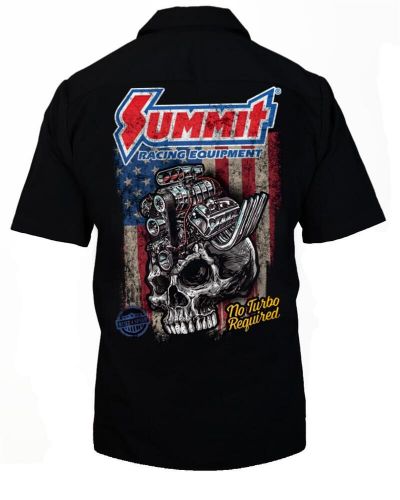 Lethal threat summit racing equipment® engine skull button-down shirts