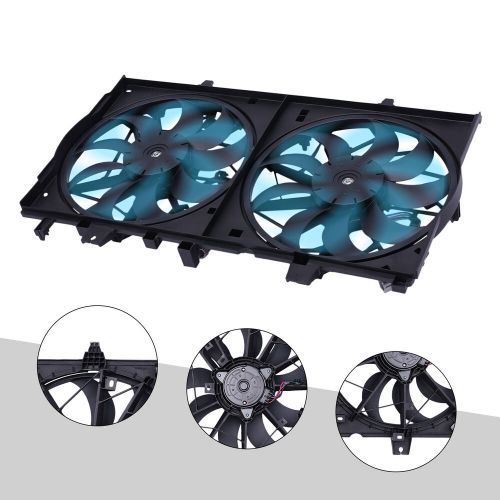 Radiator cooling-fan assembly water tank mounted for nissan rogue 2.5l 2014-2019