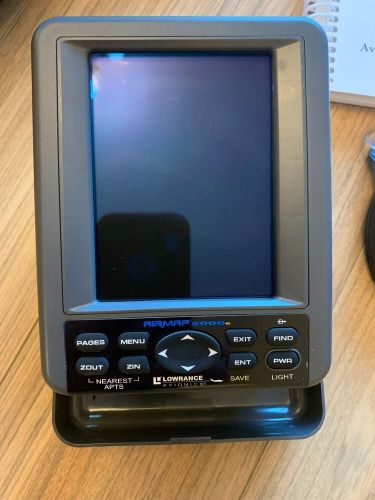 Lowrance avionics airmap 2000c aviation mapping gps receiver, antenna + manual