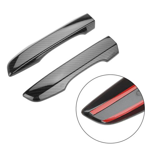 8pcs car door outside handle cover carbon fiber texture door outside handle