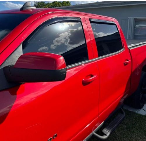 2014-2018 chevy silverado crew cab avs 194536 inchannel ventvisor rain guards