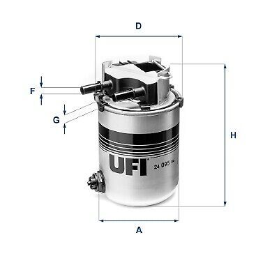 Fuel filter fits nissan x-trail nt32, t32 2.0d 2016 on m9r ufi 164004bd0b new