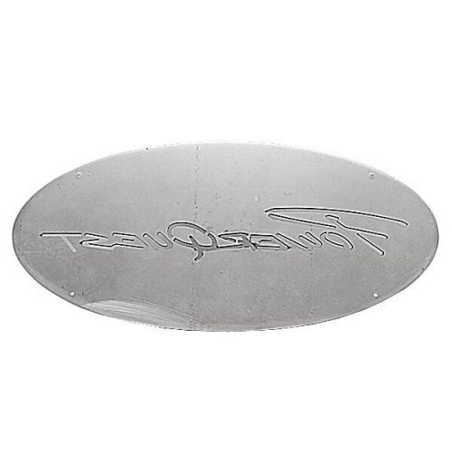 Powerquest 10165 15 x 7 inch stainless steel boat logo plate (single)