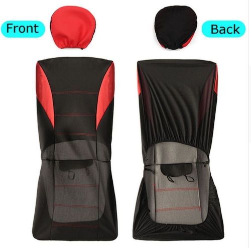 Car seat covers protectors red black full set washable fabric for kia hyundai