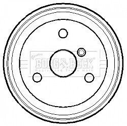 Brake drum fits smart fortwo 1.0 rear 2007 on b&amp;b 0004329v001000000 quality new