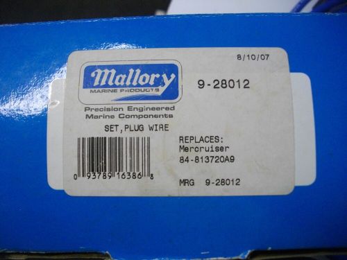 Mallory promaster spark plug wires 9-28012 replaces mercruiser 84-813720a9