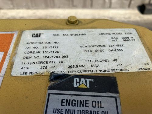 Government surplus caterpillar 3126 turbo diesel engine 330 hp