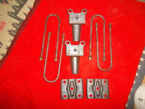 73-79 ford high boy factory lift blocks u bolts spring plates oem used parts 4x4