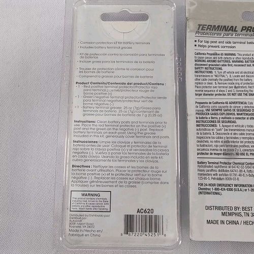 Duralast &amp; autocraft negative &amp; positive battery terminal protectors cars trucks