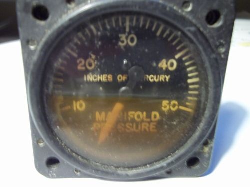 Vintage aircraft manifold pressure gage