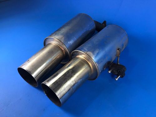 08-15 mitsubishi lancer evolution evo x hks hi power dual exit exhaust mufflers