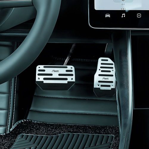 Non-slip automatic gas brake foot pedal pad cover car accessories parts silver