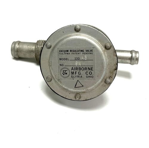 Airborne model 133a3 p/n 2h3-2 vacuum regulating valve faa pma