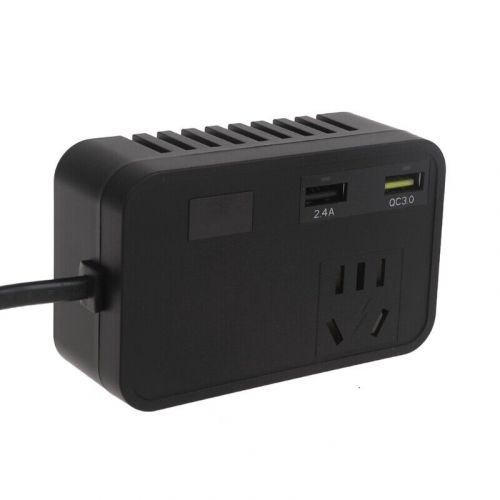 Compact car with usb charging port booster power adapter display