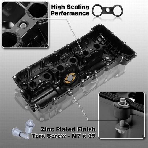 Valve cover w/ gasket bolts 11127552281 fit bmw e70 e82 e90 x5 128i 328i 528i #4