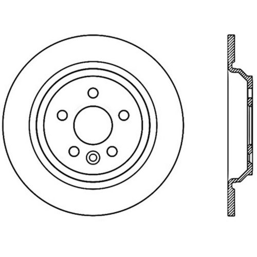 Stoptech 126.39043sr rear right brake rotor for 11-18 volvo s60 / 08-16 s80 xc70