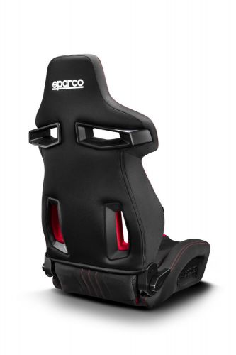 Sparco r333 black &amp; red racing seat, modern reclinable w/ side bolsters