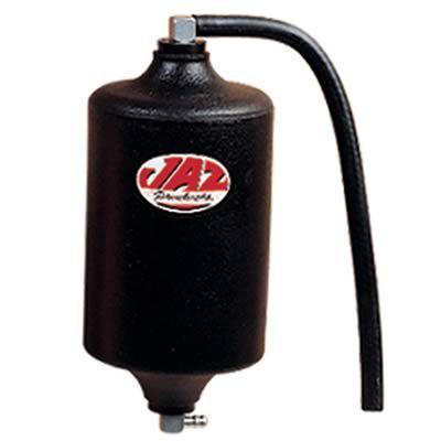 Jaz overflow tank 1 qt. round polyethylene black 1/4" hose barb inlet universal