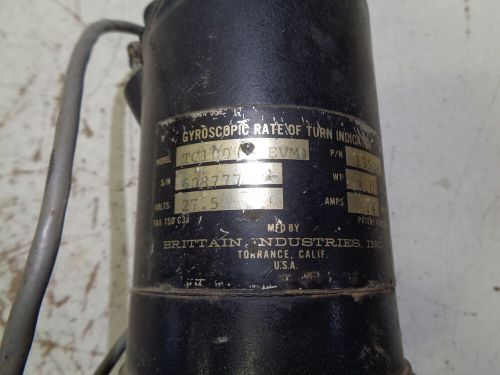 Brittain aircraft 27.5v gyroscopic rate of turn indicator 1953a / tc100