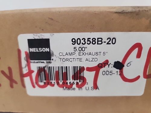 Nelson 5&#034; exhaust clamp 90358b-20 box of 6