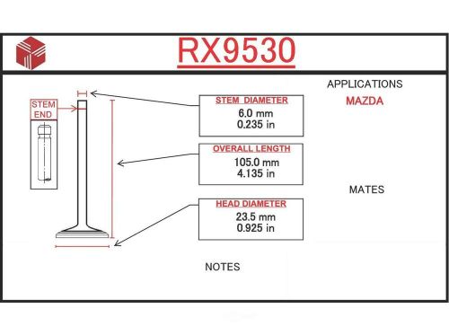 Engine exhaust valve itm rx9530