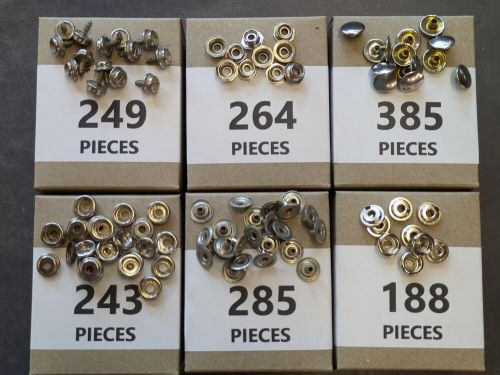 Sea-dog and dot marine canvas snap and stud fastener lot - 1614 pieces