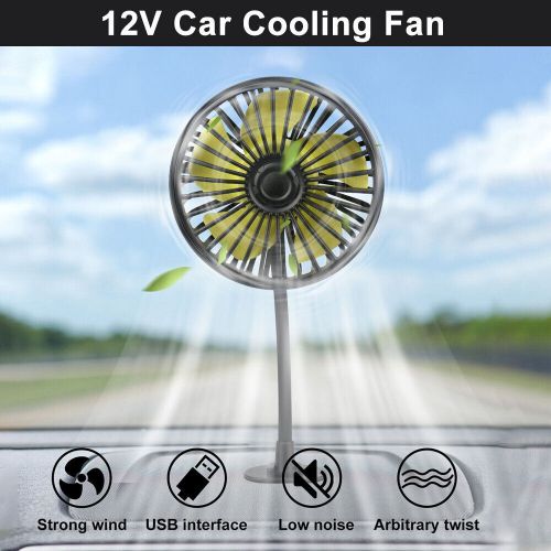 Universal 12v car cooling fan 360° adjustable 3-speed vehicle mounted fan truck