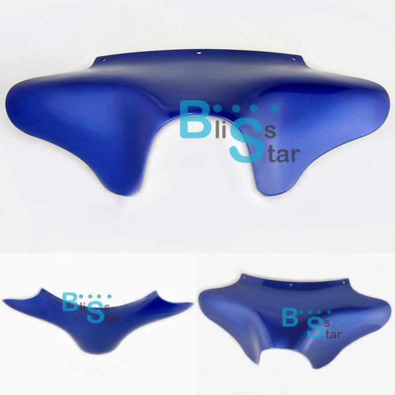 Blue batwing front fairing fit harley davidson hd softail road king