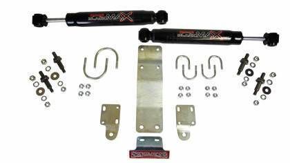 Skyjacker dual steering damper kit w/ black max for 2007-2017 jeep wrangler (jk)