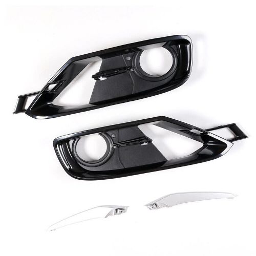 4pcs /set front bumper fog light lamp grille chrome cover trim for bmw f30 12-15