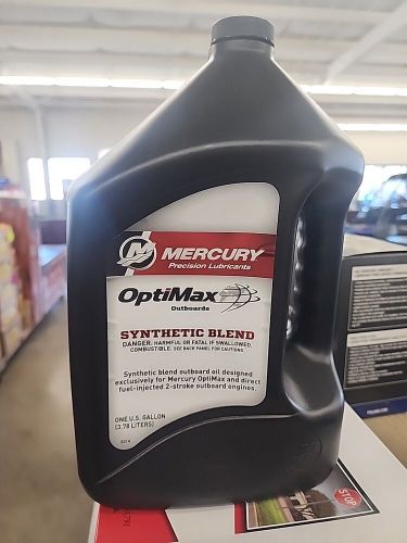 Mercury new oem optimax/dfi 2-cycle synthetic blend oil, 1 gallon, 92-858037k01