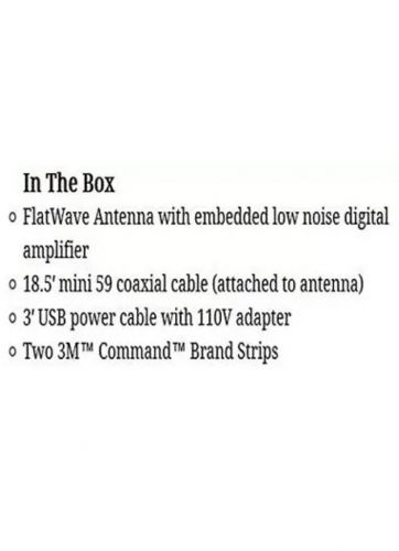 Winegard flatwave amped pro hdtv indoor antenna with bluetooth signal usa made