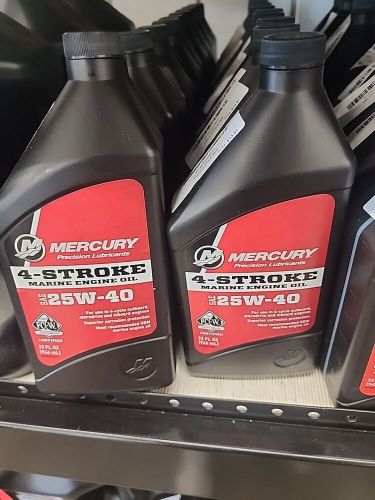 Mercury mercruiser quicksilver four stroke oil  25w-40  one qt oem  92-8m0078627